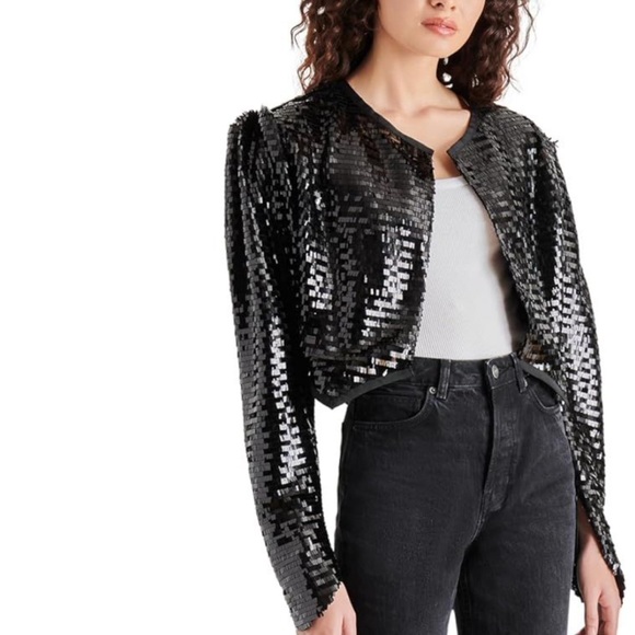 Steve Madden Denim - NEW Steve Madden Juliet Jacket Black Women’s XS Lightweight Moto Jacket NYE LOOK